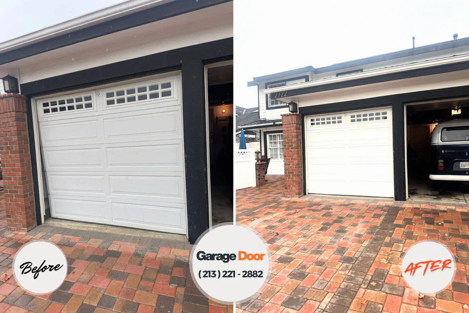 Before and after: garage door repair Asbury Park, NJ